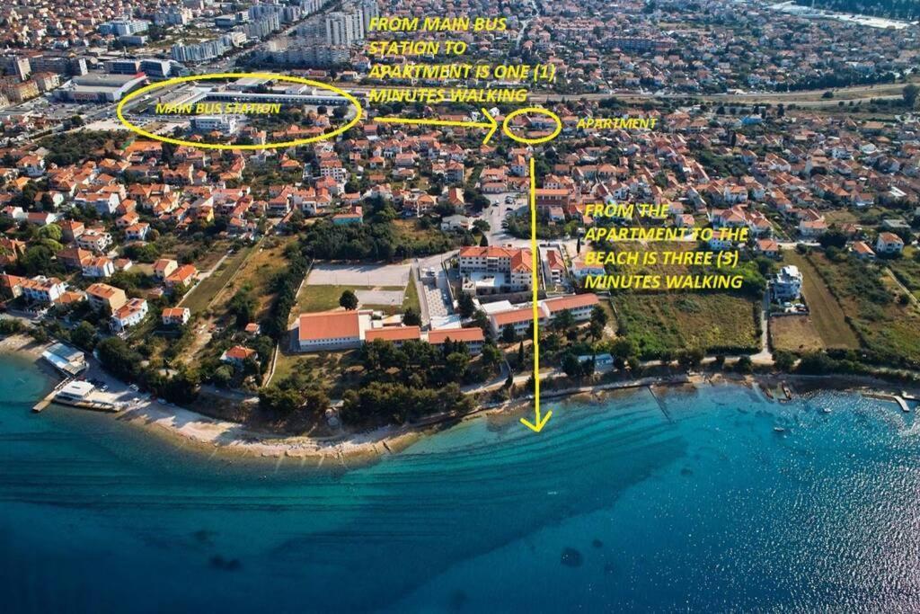 Candy Ap.-Near Center,Bus,Beach+Free Parking Place 扎达尔 外观 照片